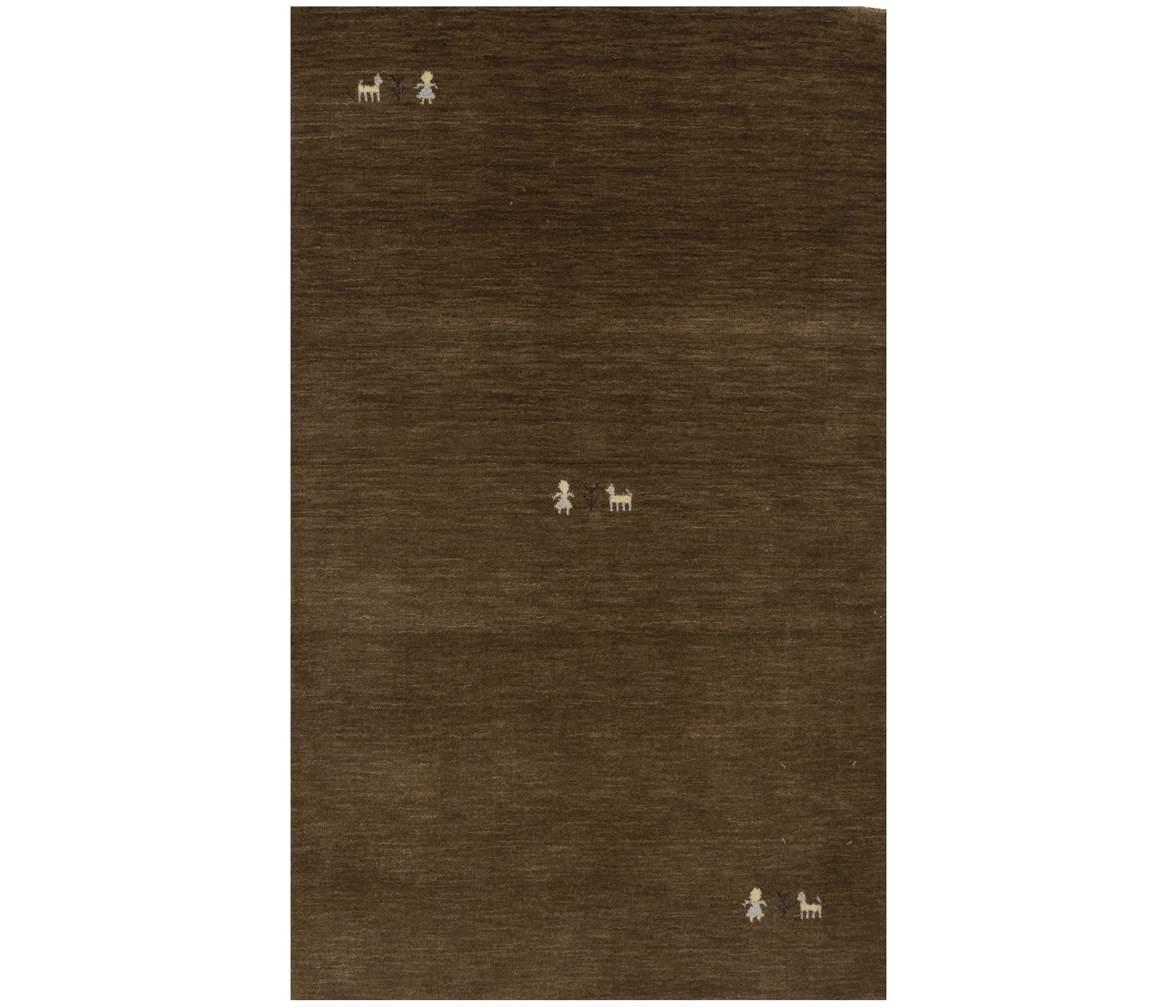Brown Pictorial Gabbeh Modern Rug in All Size - Image 1