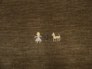 Brown Tribal 5X8 Gabbeh Modern Rug