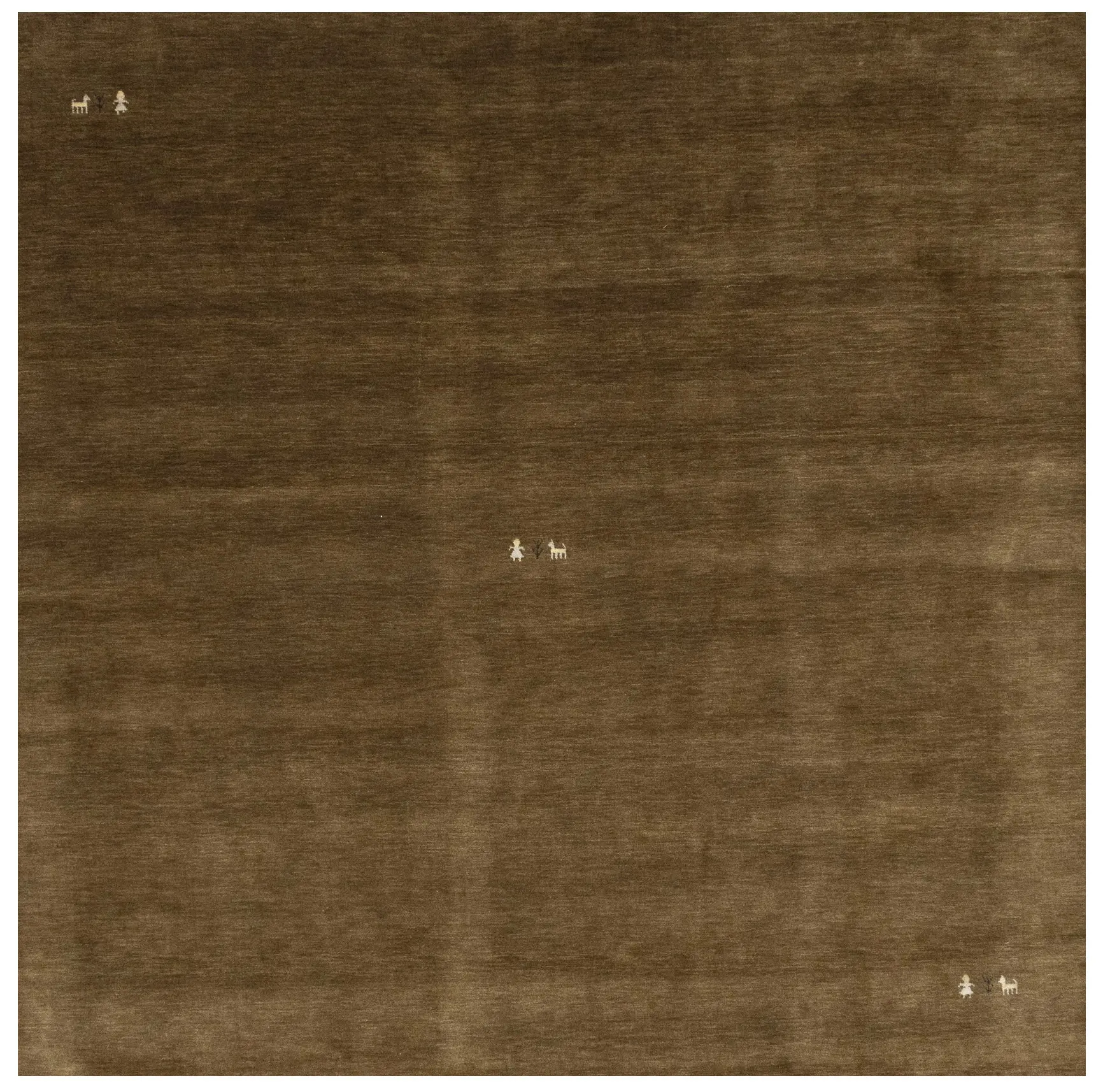 Brown Tribal 8X8 Gabbeh Modern Square Rug