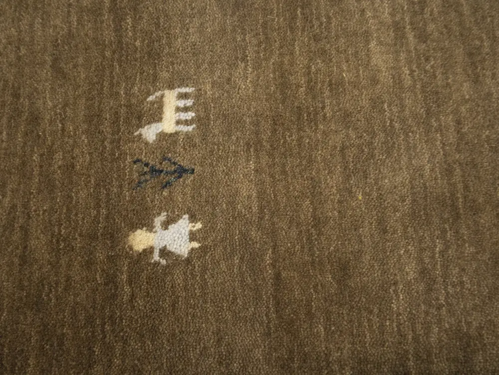 Brown Tribal 8X8 Gabbeh Modern Square Rug