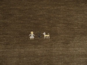 Brown Tribal 3X8 Gabbeh Modern Runner Rug