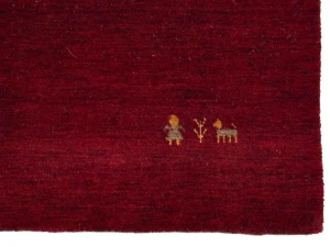 Maroon Red Tribal 4X6 Gabbeh Modern Rug