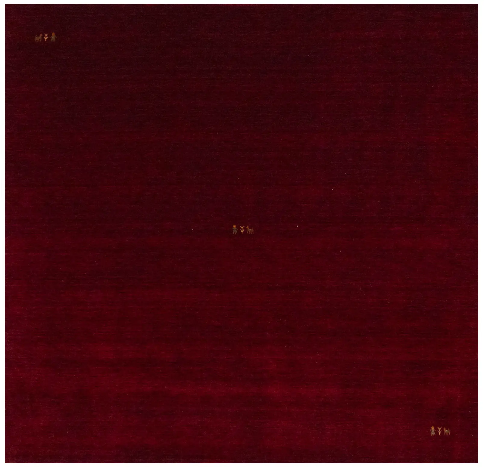 Maroon Red Tribal 8X8 Gabbeh Modern Square Rug