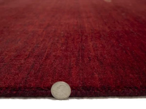 Maroon Red Tribal 6X6 Gabbeh Modern Square Rug