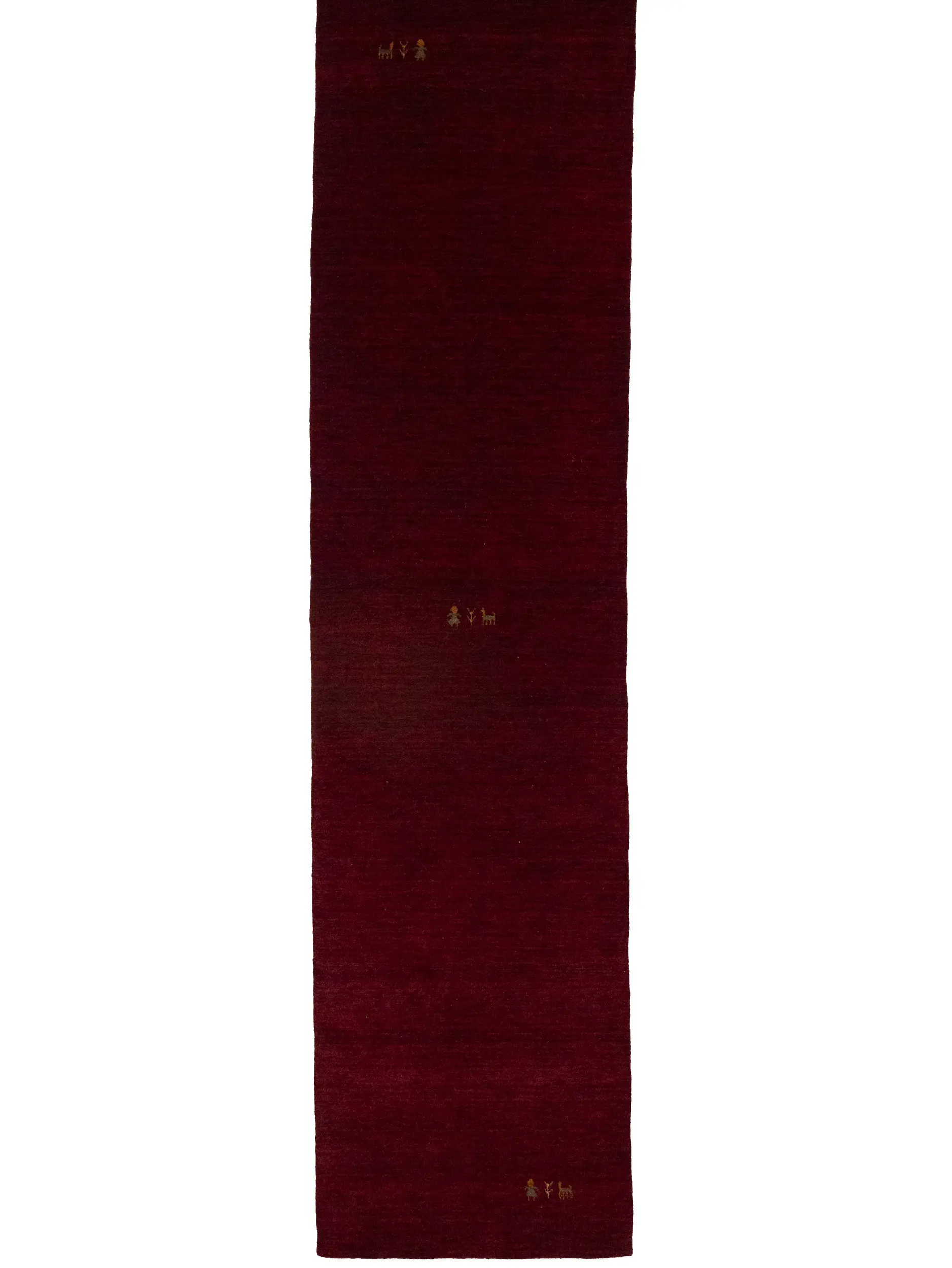 Maroon Red Tribal 3X10 Gabbeh Modern Runner Rug