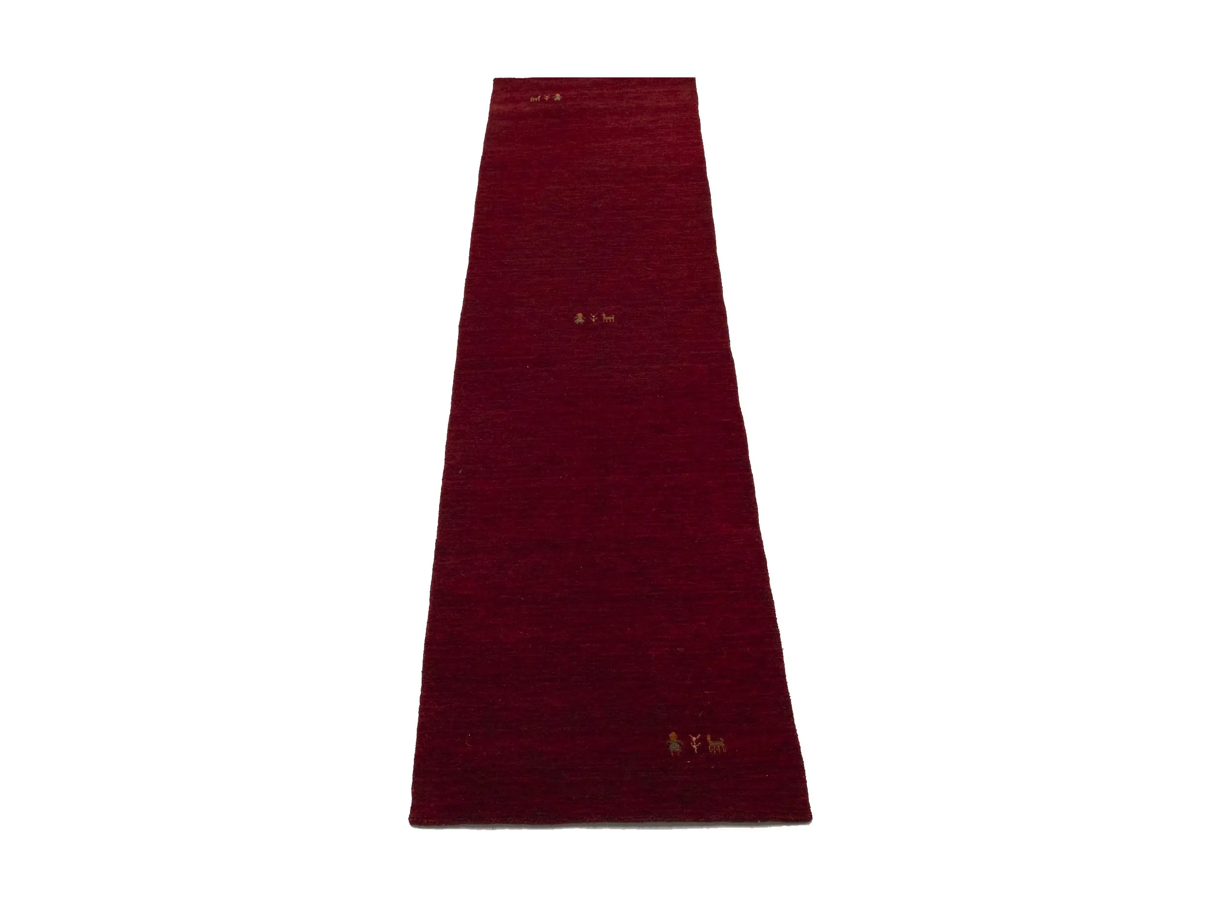 Maroon Red Tribal 3X10 Gabbeh Modern Runner Rug
