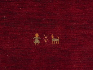 Maroon Red Tribal 3X10 Gabbeh Modern Runner Rug