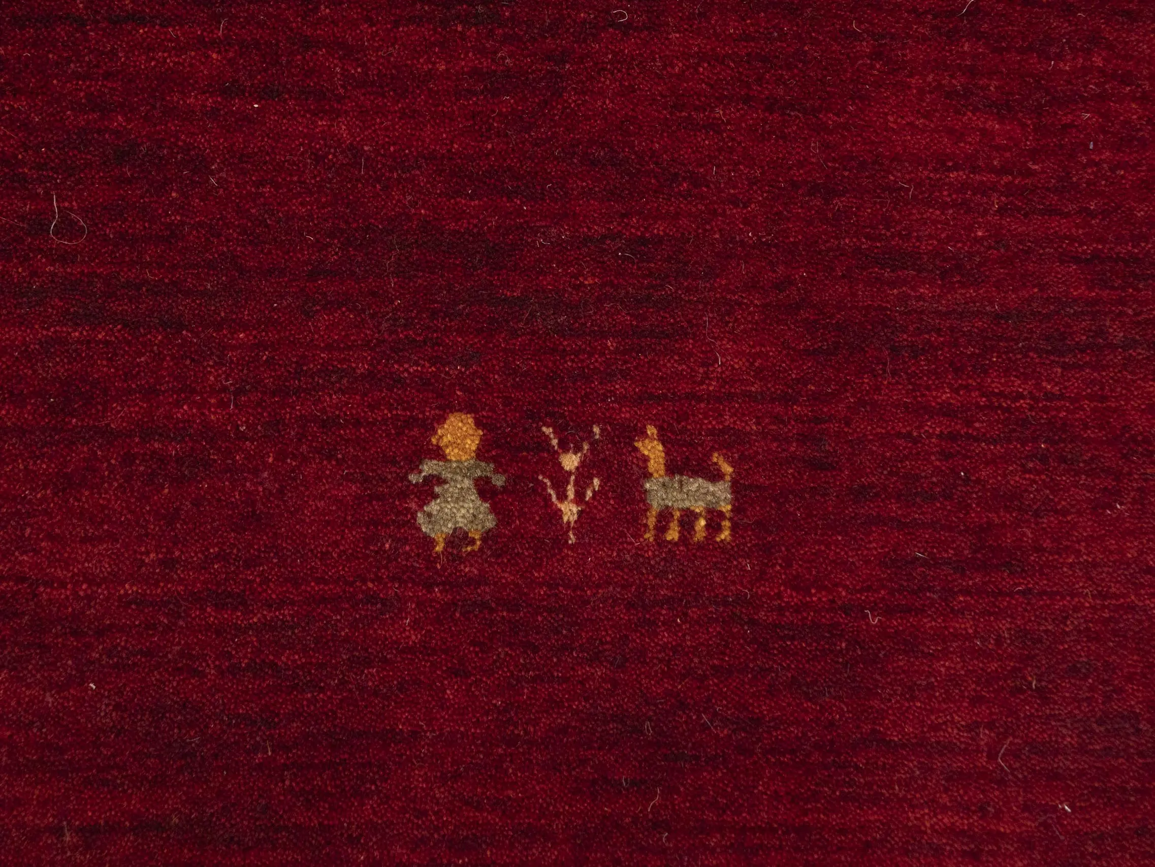 Maroon Red Tribal 3X10 Gabbeh Modern Runner Rug