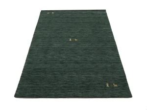 Dark Green Tribal 4X6 Gabbeh Modern Rug