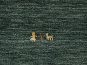 Dark Green Tribal 4X6 Gabbeh Modern Rug