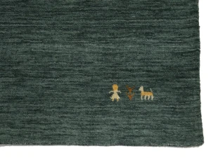 Dark Green Tribal 4X6 Gabbeh Modern Rug