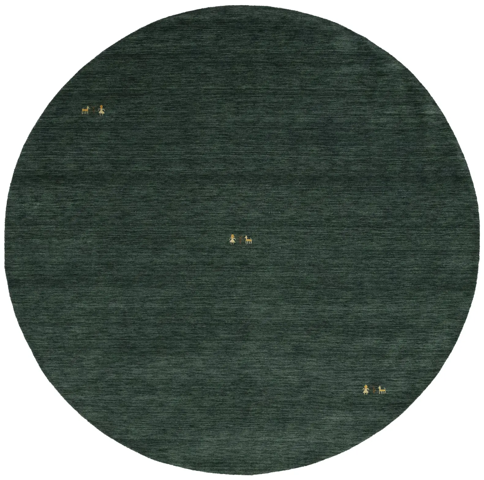 Dark Green Tribal 6X6 Gabbeh Modern Round Rug