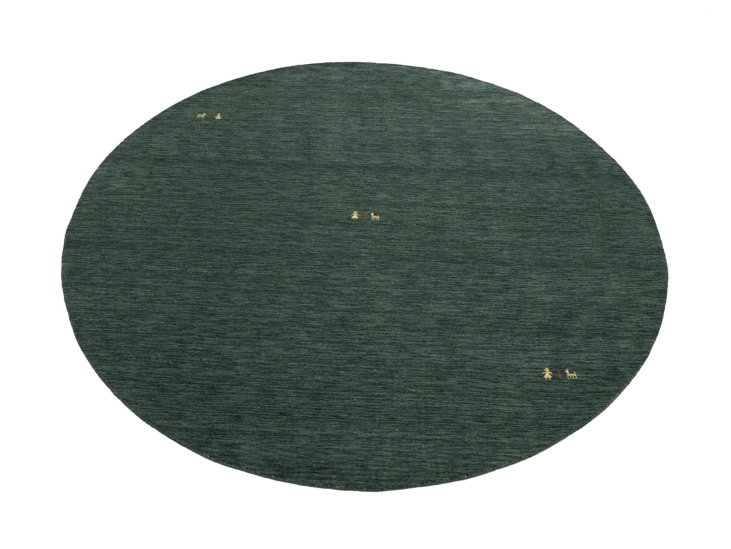 Dark Green Tribal 6X6 Gabbeh Modern Round Rug