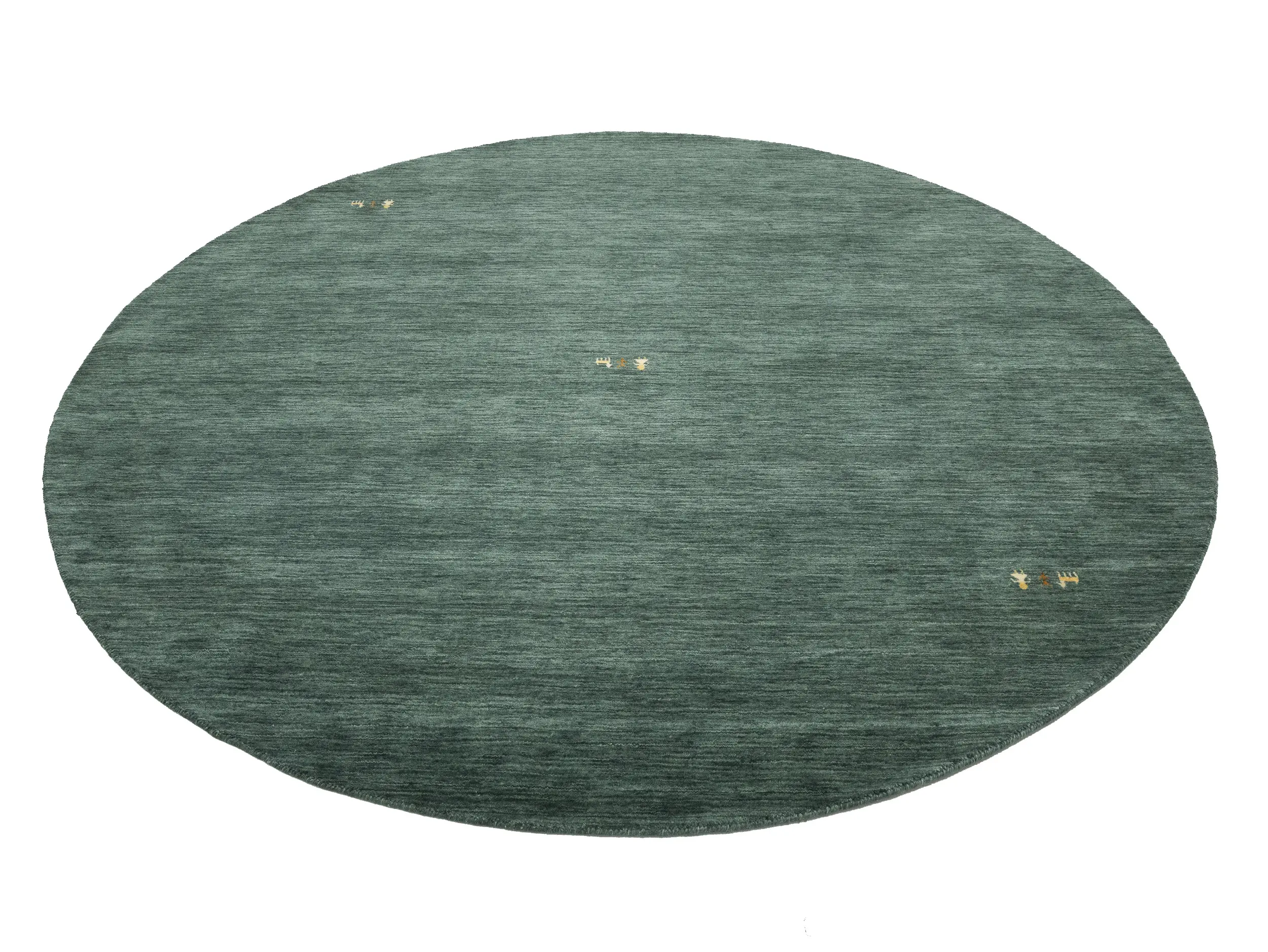 Dark Green Tribal 6X6 Gabbeh Modern Round Rug