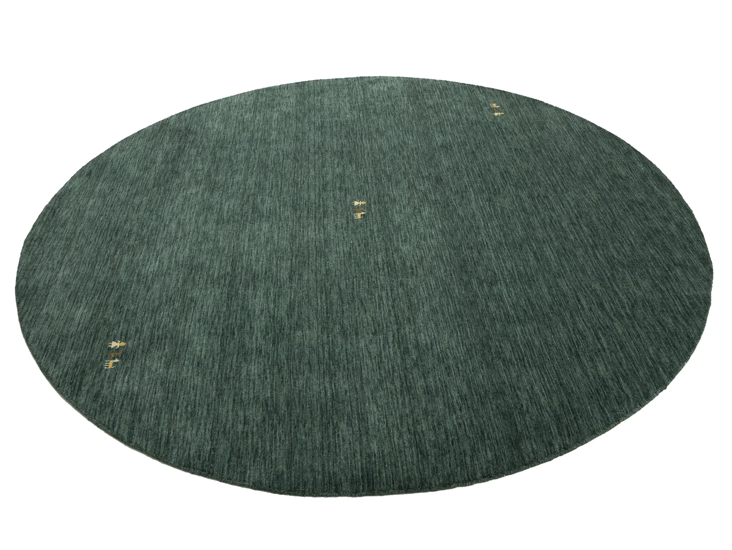 Dark Green Tribal 6X6 Gabbeh Modern Round Rug