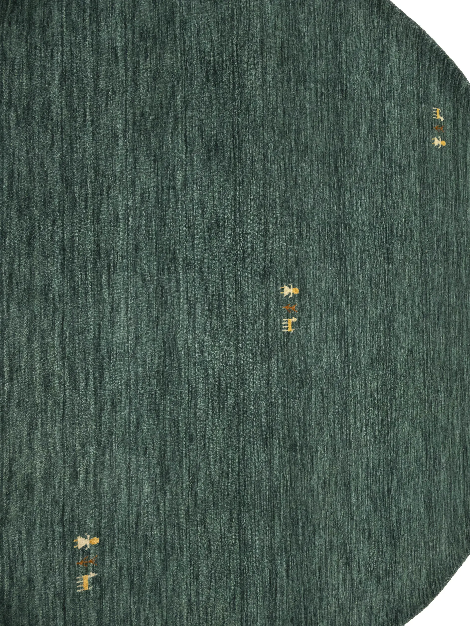 Dark Green Tribal 6X6 Gabbeh Modern Round Rug