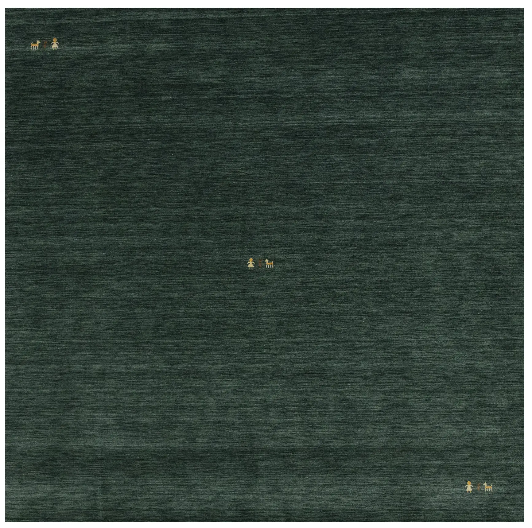 Dark Green Tribal 8X8 Gabbeh Modern Square Rug