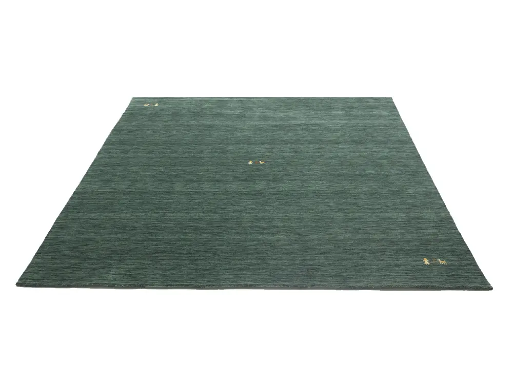 Dark Green Tribal 8X8 Gabbeh Modern Square Rug