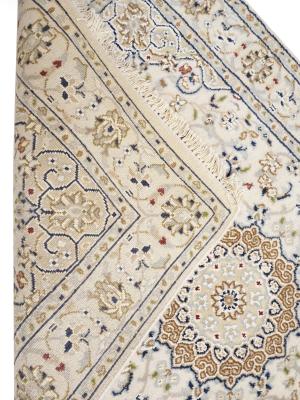Cream Floral 3X16 Indo-Nain Oriental Runner Rug