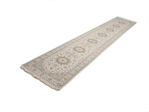 Cream Floral 3X16 Indo-Nain Oriental Runner Rug