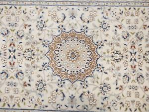 Cream Floral 3X16 Indo-Nain Oriental Runner Rug