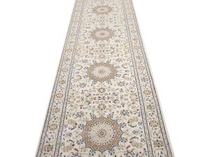 Cream Floral 3X16 Indo-Nain Oriental Runner Rug