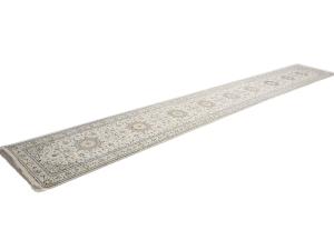 Cream Floral 3X20 Indo-Nain Oriental Runner Rug