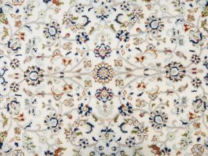 Cream Floral Traditional 3X11 Indo-Nain Oriental Runner Rug