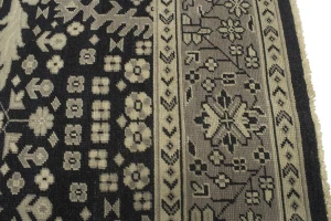 Charcoal Transitional Floral 9X13 Oriental Rug