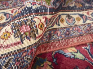 Vintage Maroon Red Traditional 10X13 Mashad Persian Rug