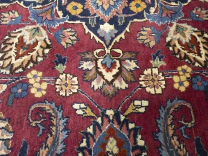 Vintage Maroon Red Traditional 10X13 Mashad Persian Rug