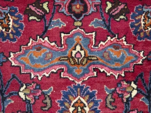 Vintage Maroon Red Floral Traditional 10X13 Mashad Persian Rug