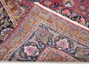 Vintage Maroon Red Floral Traditional 10X13 Mashad Persian Rug