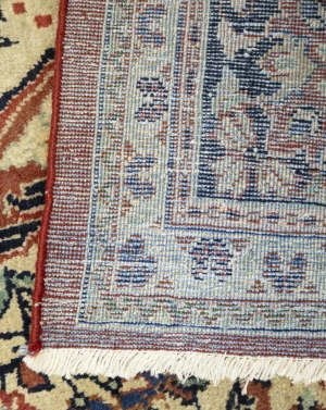 Semi Antique Rusty Red Floral 10X13 Mahal Persian Rug