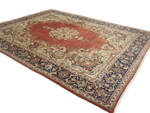 Semi Antique Rusty Red Floral 10X13 Mahal Persian Rug