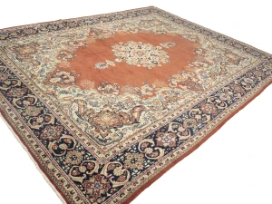 Semi Antique Rusty Red Floral 10X13 Mahal Persian Rug