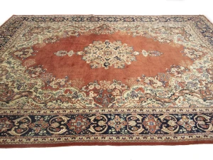 Semi Antique Rusty Red Floral 10X13 Mahal Persian Rug