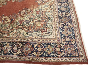 Semi Antique Rusty Red Floral 10X13 Mahal Persian Rug