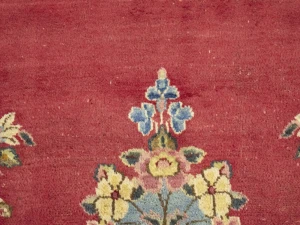 Semi Antique Red Traditional Floral 10X14 Kerman Persian Rug