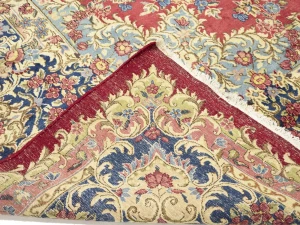 Semi Antique Red Traditional Floral 10X14 Kerman Persian Rug