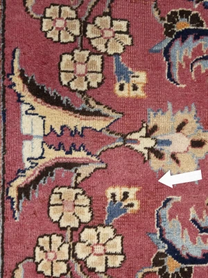 Semi Antique Maroon Red Traditional 9'8X12'5 Mashad Persian Rug