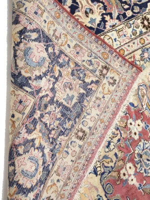 Semi Antique Maroon Red Traditional 9'8X12'5 Mashad Persian Rug