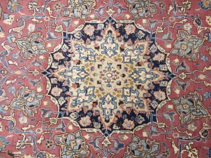 Semi Antique Maroon Red Traditional 9'8X12'5 Mashad Persian Rug