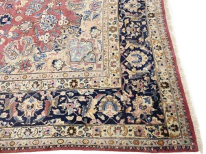 Semi Antique Maroon Red Traditional 9'8X12'5 Mashad Persian Rug