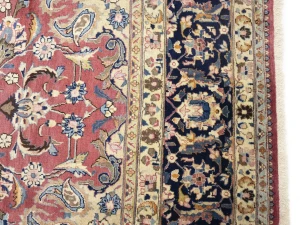 Semi Antique Maroon Red Traditional 9'8X12'5 Mashad Persian Rug