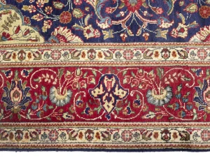 Semi Antique Purple-navy Classic 10X12'5 Tabriz Persian Rug