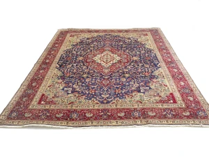 Semi Antique Purple-navy Classic 10X12'5 Tabriz Persian Rug