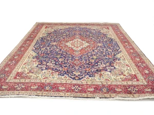 Semi Antique Purple-navy Classic 10X12'5 Tabriz Persian Rug