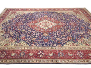 Semi Antique Purple-navy Classic 10X12'5 Tabriz Persian Rug