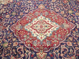 Semi Antique Purple-navy Classic 10X12'5 Tabriz Persian Rug
